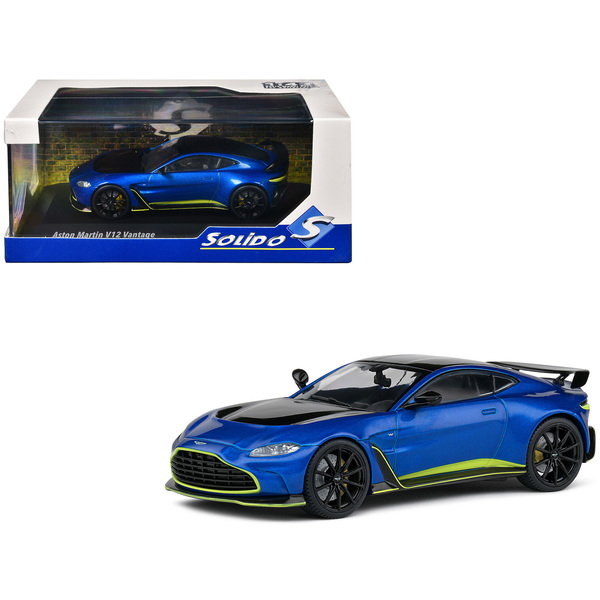 Solido Aston Martin V12 Vantage Blue/Black 1/43 Diecast