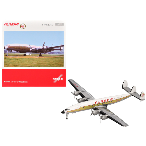 Herpa Alaska Airlines L-1649A Starliner Model | 1/200 Scale