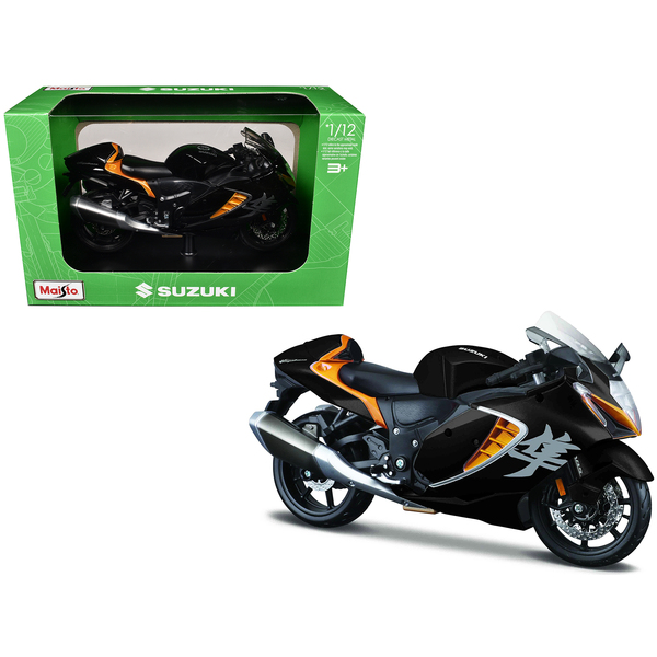 Maisto 2022 Suzuki Hayabusa Black Metallic 1/12 Scale Diecast Motorcycle