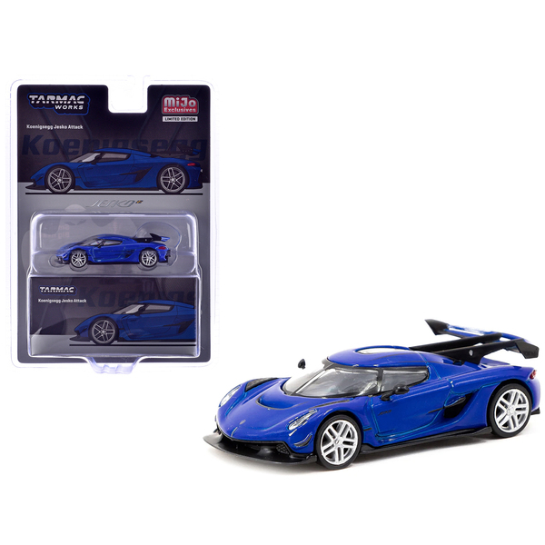 Tarmac Works Koenigsegg Jesko Attack Blue 1:64 Scale Diecast