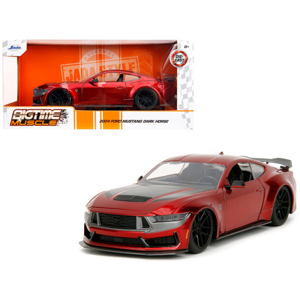 Jada 2024 Ford Mustang Dark Horse (Candy Red/Gray)