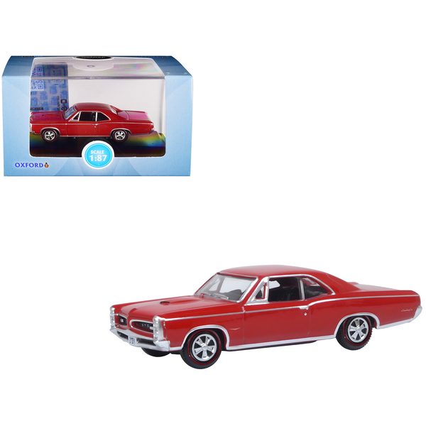 Oxford Diecast 1966 Pontiac GTO 1/87 HO Scale Montero Red