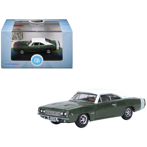 Oxford Diecast '68 Dodge Charger - Racing Green Metallic 1/87