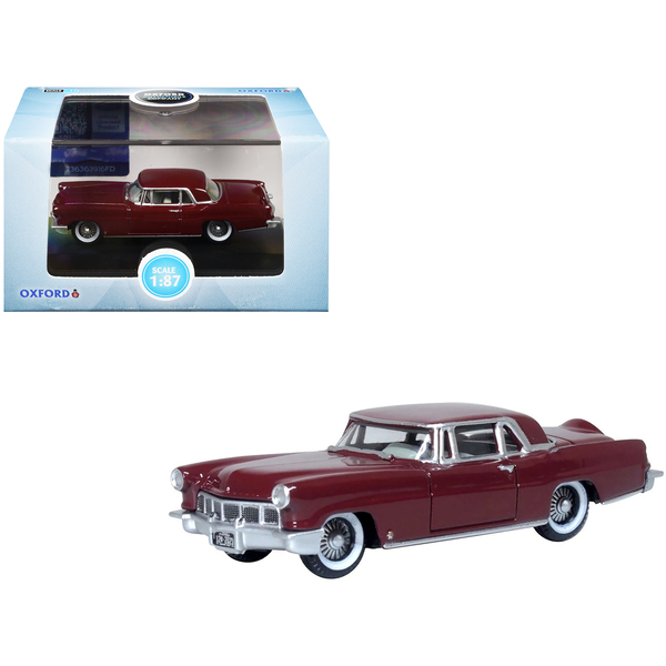 Oxford Diecast 1956 Lincoln Continental Mark II - Dark Red 1/87