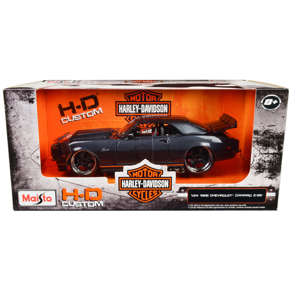 Maisto 1968 Chevrolet Camaro Z/28 Harley Davidson Dark Gray Metallic 1/24