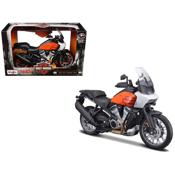 Maisto Harley-Davidson Pan America Motorcycle - Orange & Black