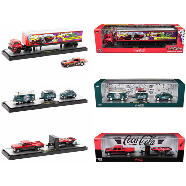 M2 Coca-Cola Auto Haulers 1/64 Scale Diecast Set