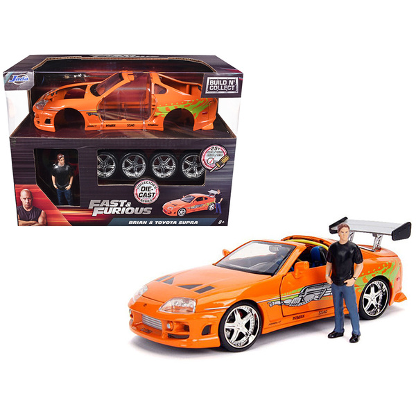 Jada Build N' Collect Toyota Supra Metallic Orange 1/24 Diecast Model