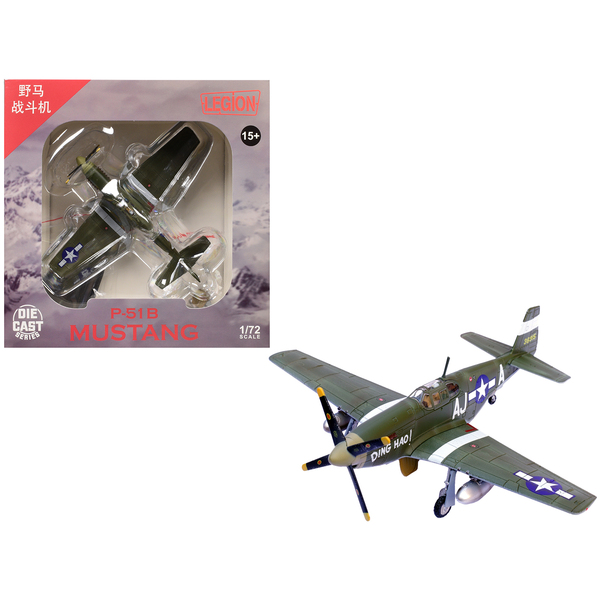 Legion 1/72 P-51B Mustang "Ding Hao!" Diecast Airplane