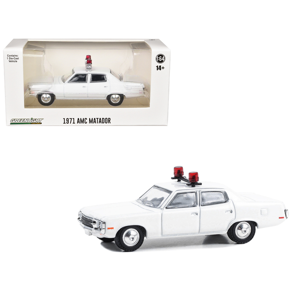Greenlight 1971 AMC Matador Police Car - White
