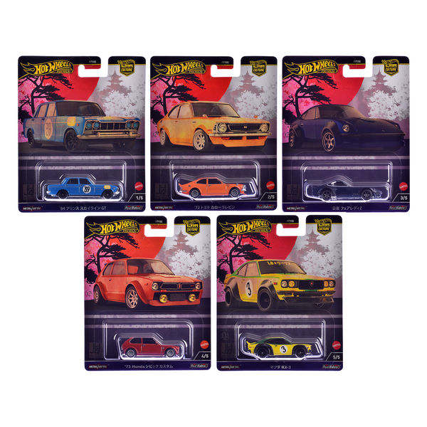 Hot Wheels Japan Historics 4 Car Culture 5-Piece Set
