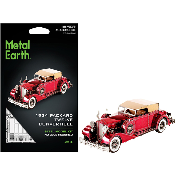 Metal Earth 1934 Packard Twelve Red/Tan Steel Model Kit