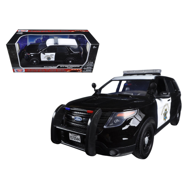 Motormax 1:18 2015 Ford PI Utility Interceptor CA Highway Patrol Model