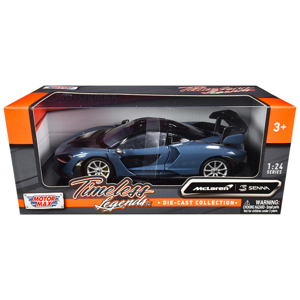 Motormax 1:24 McLaren Senna - Gray Metallic/Black - Diecast Model Car
