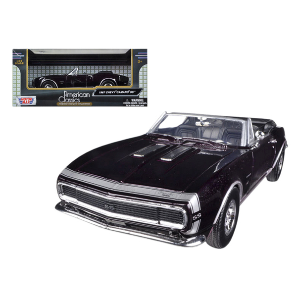 Motormax 1:24 1967 Chevy Camaro SS Convertible - Burgundy