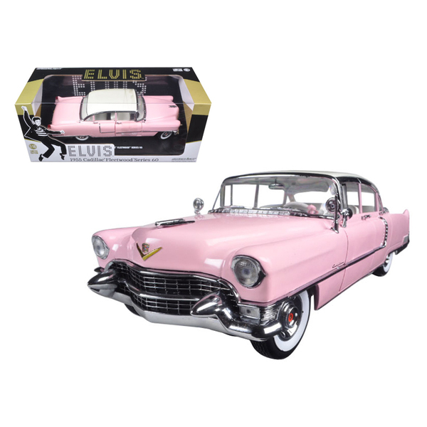 Greenlight 1955 Pink Cadillac Fleetwood Elvis 1/18 Diecast