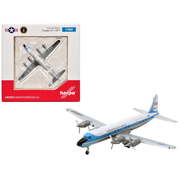 Herpa Air Force One VC-118A 1/500 Scale Diecast Model