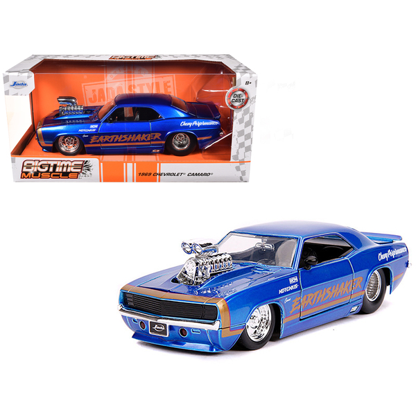 Jada 1969 Chevy Camaro Earthshaker Candy Blue 1/24