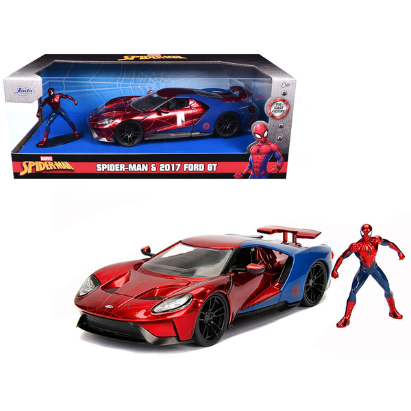 Jada 2017 Ford GT w/ Spider-Man Figurine 1/24