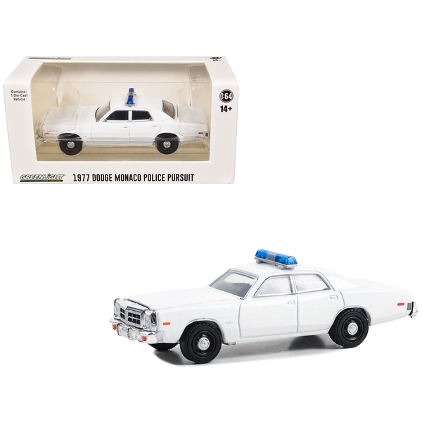Greenlight '77-'78 Dodge Monaco Police Pursuit - White, 2.75"