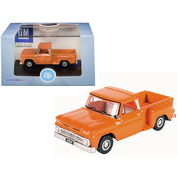Oxford Diecast 1965 Chevy C10 Stepside HO Scale Orange