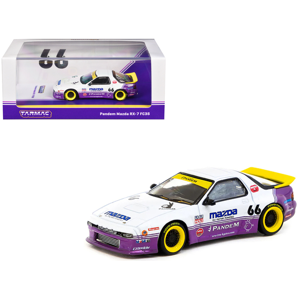 Tarmac Works Mazda RX-7 FC3S Pandem White/Purple 1/64