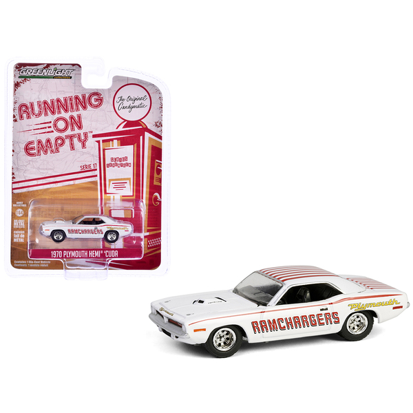 Greenlight 1970 Plymouth Hemi Barracuda Ramchargers White