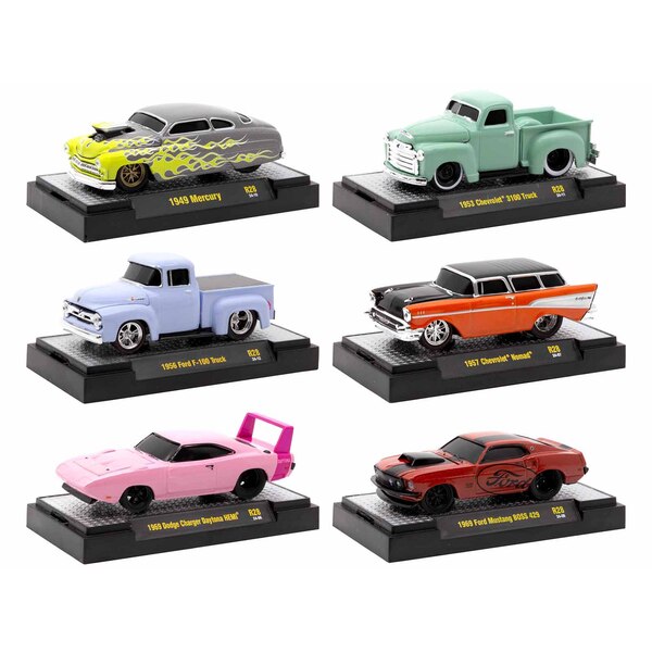 M2 Machines Ground Pounders Release 28: 6-Car 1/64 Diecast Display Set