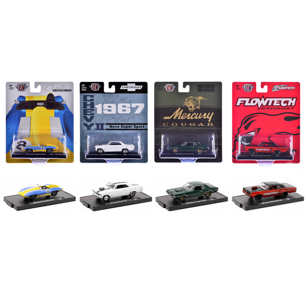 M2 Machines Auto-Drivers Release 116: 4-Car 1/64 Scale Diecast Set