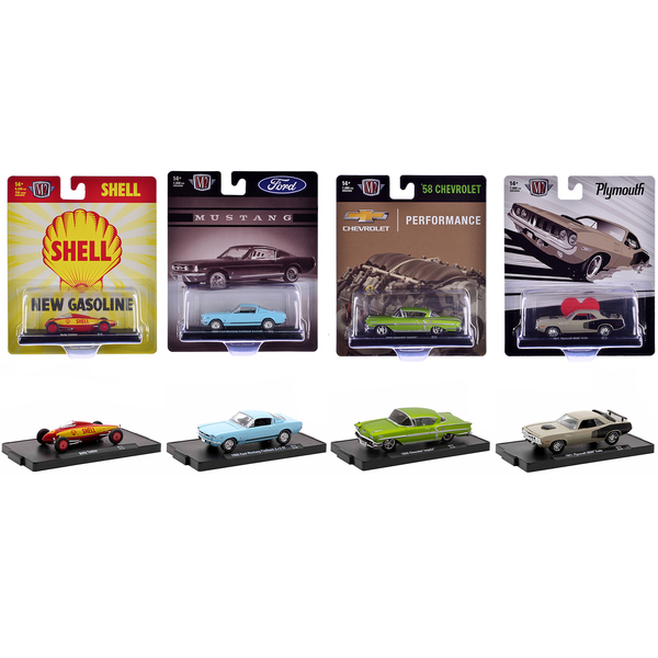 M2 Machines Auto-Drivers Release 117: 4-Car 1/64 Scale Diecast Set