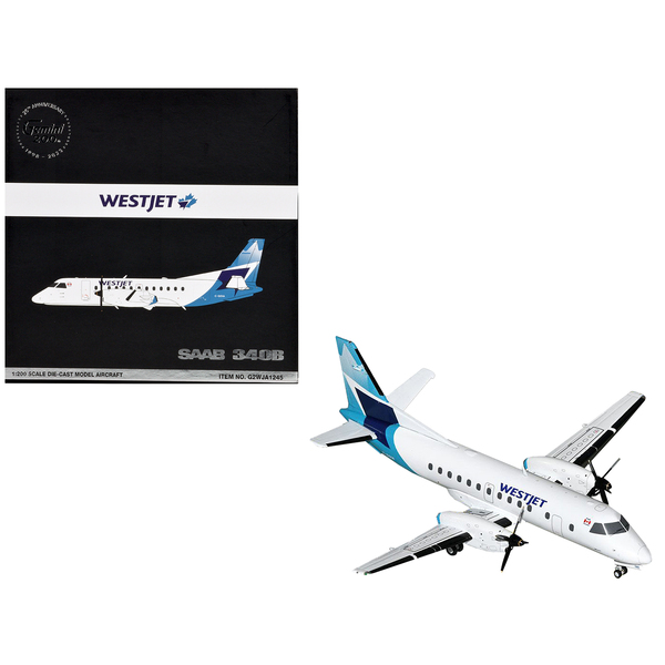 GeminiJets WestJet Saab 340B 1/200 Scale Diecast Model