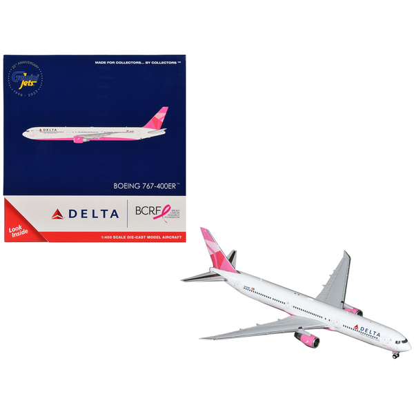 GeminiJets Delta Air Lines Cancer Research 767-400ER 1/400