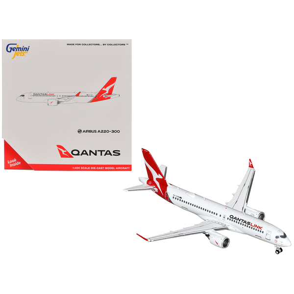 GeminiJets QantasLink Airbus A220-300 Diecast Model 1/400