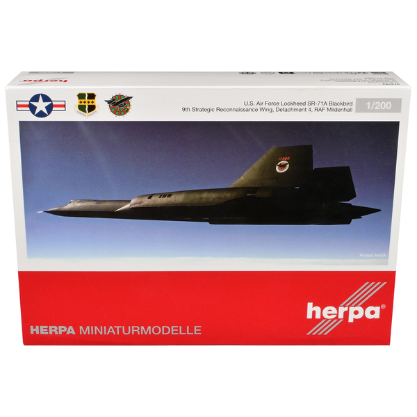 Herpa Lockheed SR-71A Blackbird RAF Mildenhall 1/200 Diecast Model