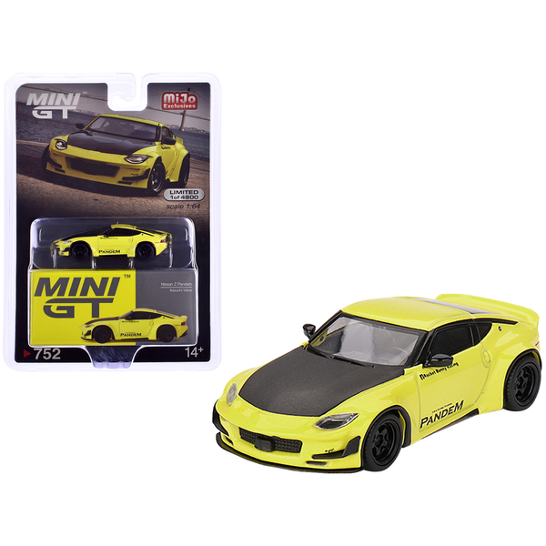 Mini GT Nissan Z Pandem Ikazuchi Yellow 1/64 Diecast Model