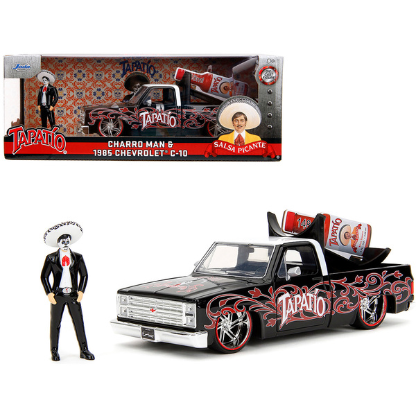 Jada 1985 Chevy C-10 Tapatio Black/White 1/24