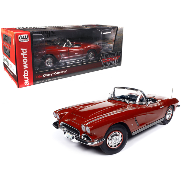 Auto World 1962 Chevrolet Corvette Convertible 1:18 Scale Diecast