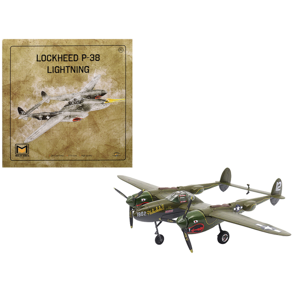 Militaria Die Cast P-38 Lightning 1/72 Scale