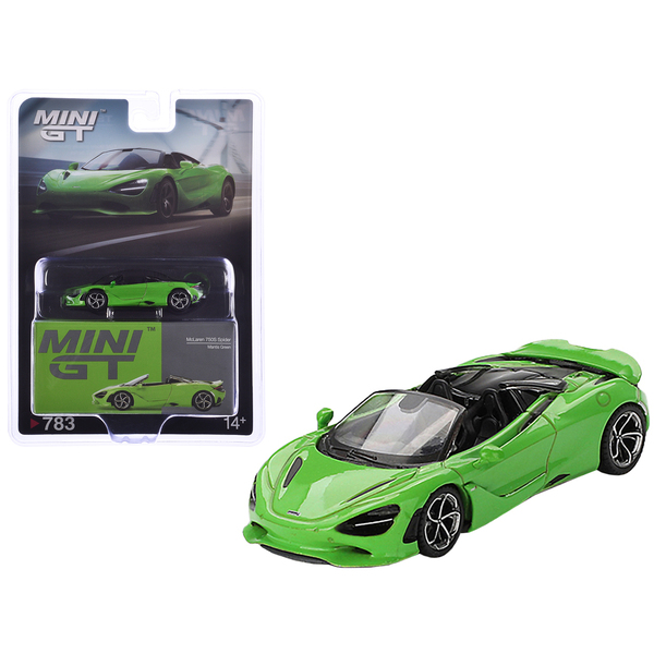 Mini GT McLaren 750S Spider Mantis Green 1/64 Scale Diecast Model
