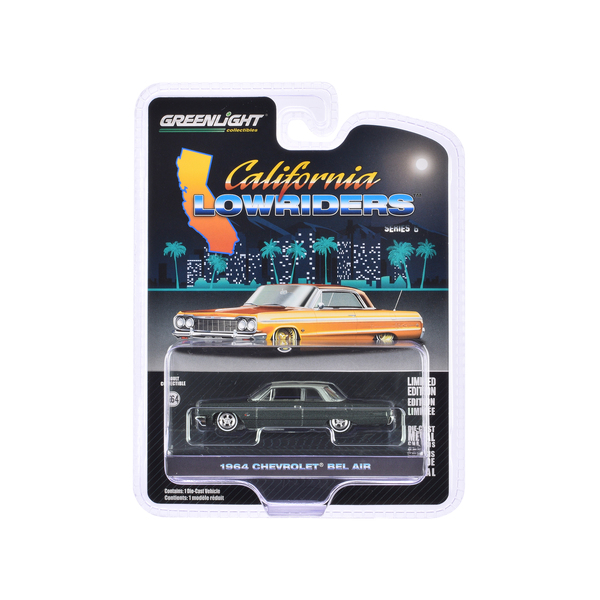 Greenlight 1/64 1964 Chevy Bel Air - Gray/Silver Lowrider