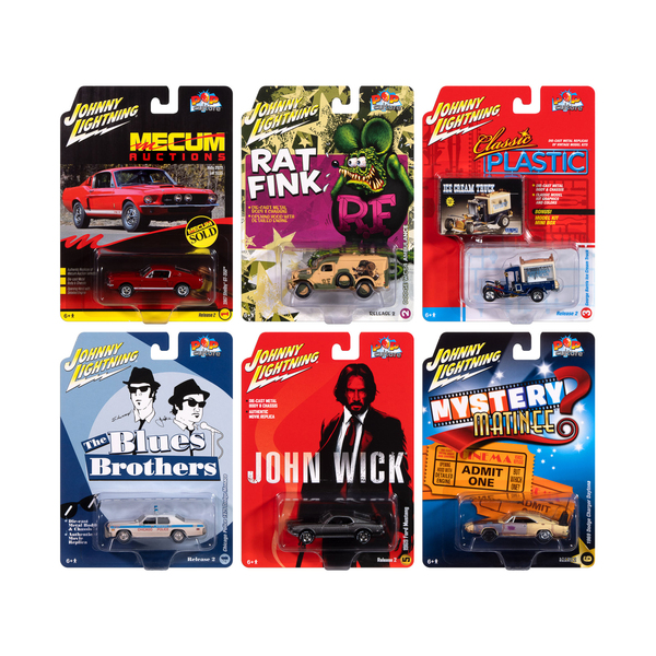 Johnny Lightning Pop Culture 6 Car Diecast Set