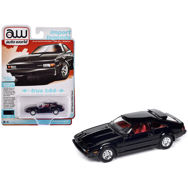 Autoworld 1983 Toyota Celica Supra Black 1/64 Diecast