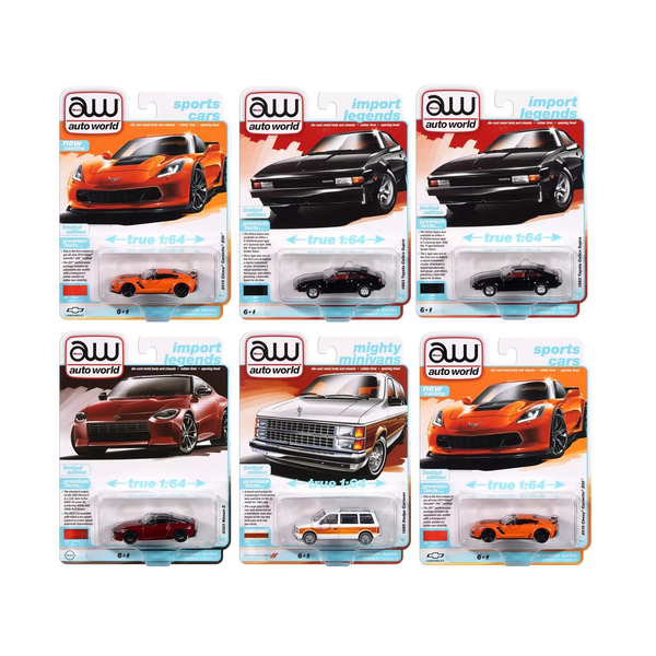 Autoworld Premium 1/64 Scale 6-Piece Diecast Car Set A