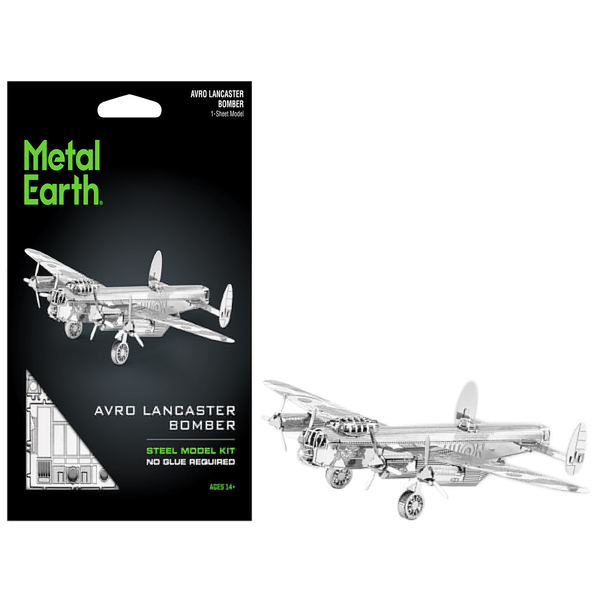 Metal Earth Avro Lancaster Bomber Steel Model Kit, 5.2" L