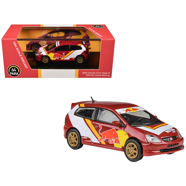 Paragon Honda Civic Type R EP3 'No Good Racing' 1/64 Red & White Model