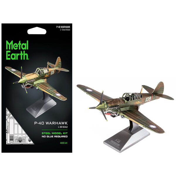 Metal Earth Curtiss P-40 Warhawk AVG Fighter-Bomber Steel Model Kit