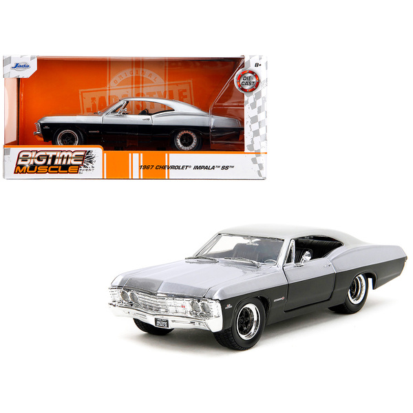 Jada 1967 Chevy Impala SS 1/24 Silver/Black Diecast Model