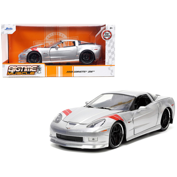 Jada 2006 Corvette Z06 1/24 Silver "Bigtime Muscle"