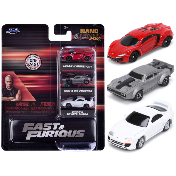 Jada Fast & Furious Nano Hollywood Rides 3-Car Set