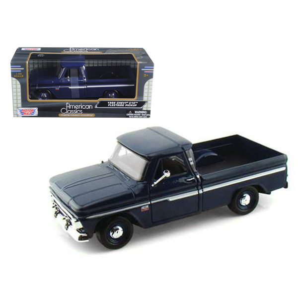 Motormax 1966 Chevy C10 Pickup - Dark Blue 1/24 Scale